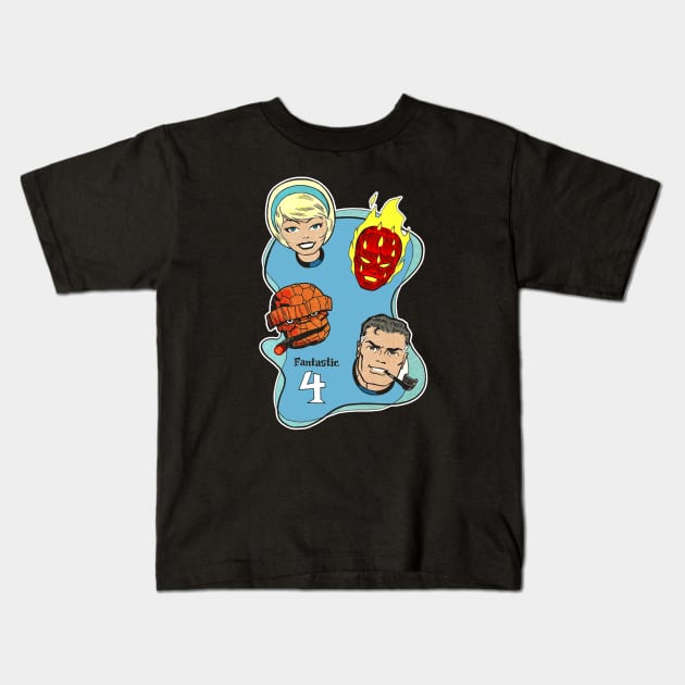 Fantastic Classic (Black Print) Kids T-Shirt by Nerdology